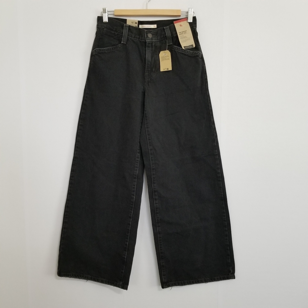 Levi's Black Wide Leg Flare Jeans
